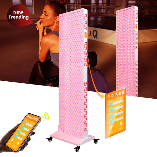 9 Wavelength LED Light Therapy APP Touch Screen Red Near Infrared Light 480, 590, 630,660, 670, 810, 830, 850,1060nm with stand