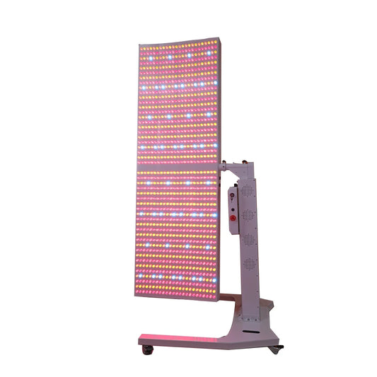 Horizontal 480,590,630,660, 670, 810, 830, 850,1060nm pain relief full body near infrared led red light therapy device panel bed
