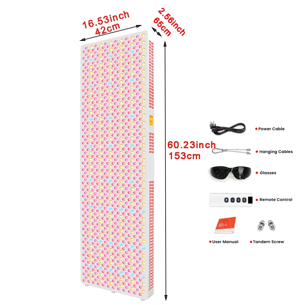 9 Wavelength LED Light Therapy APP Touch Screen Red Near Infrared Light 480, 590, 630,660, 670, 810, 830, 850,1060nm with stand