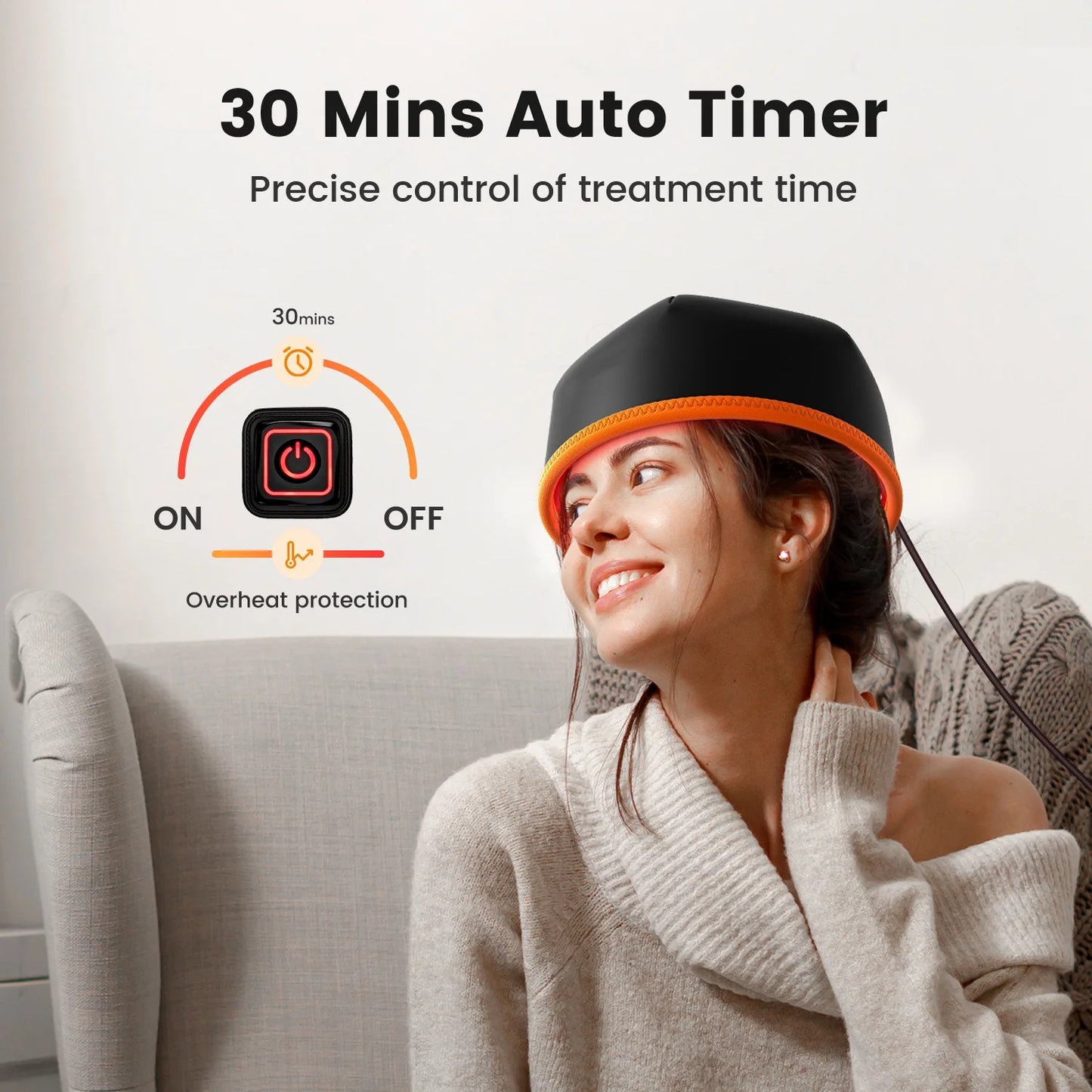 Red Light Hair Therapy Haircare Red Light Therapy Hair Growth Cap Activate Hair follicles Led Lights 660nm LED Lights