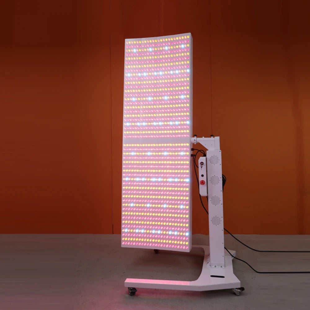 Horizontal 480,590,630,660, 670, 810, 830, 850,1060nm pain relief full body near infrared led red light therapy device panel bed