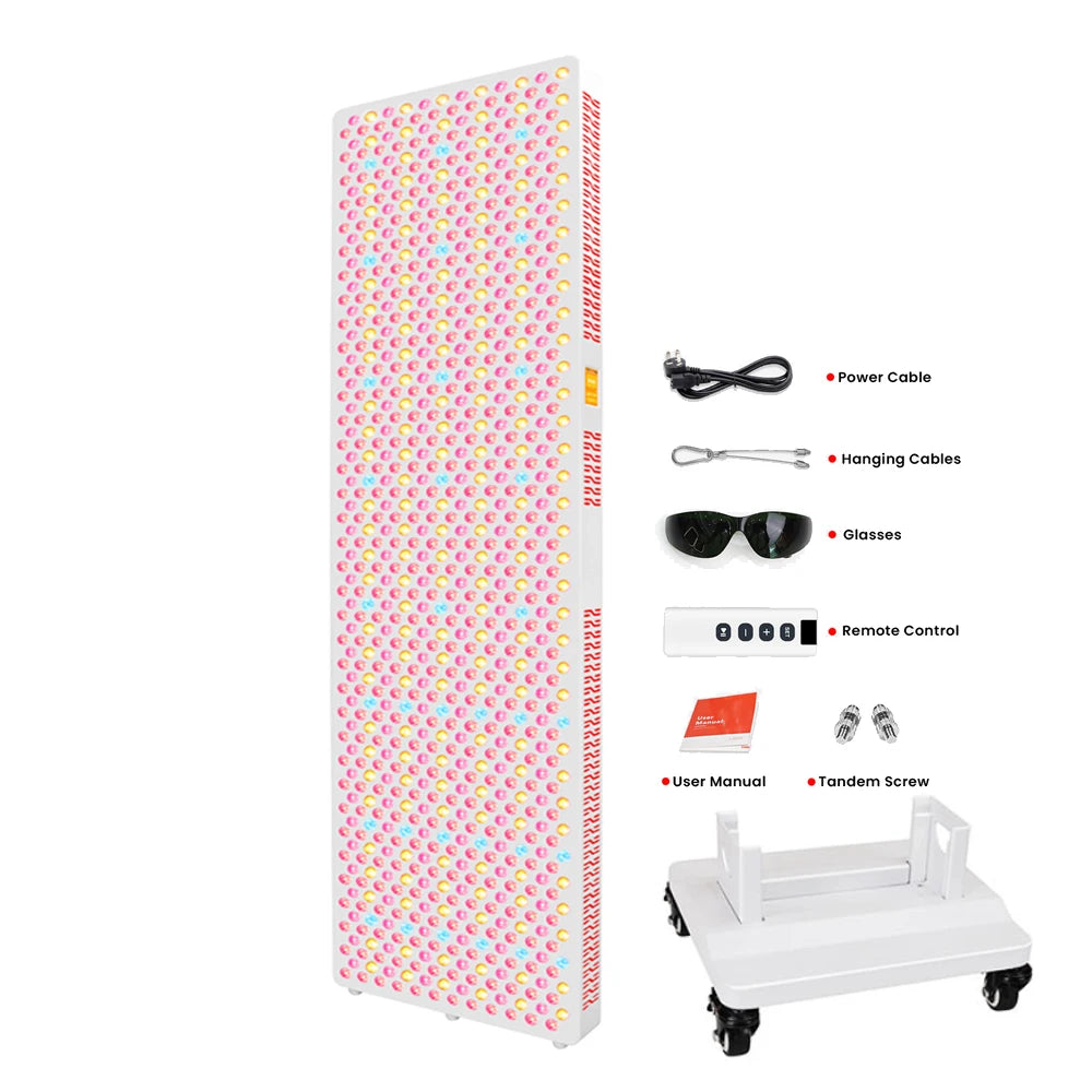 9 Wavelength LED Light Therapy APP Touch Screen Red Near Infrared Light 480, 590, 630,660, 670, 810, 830, 850,1060nm with stand