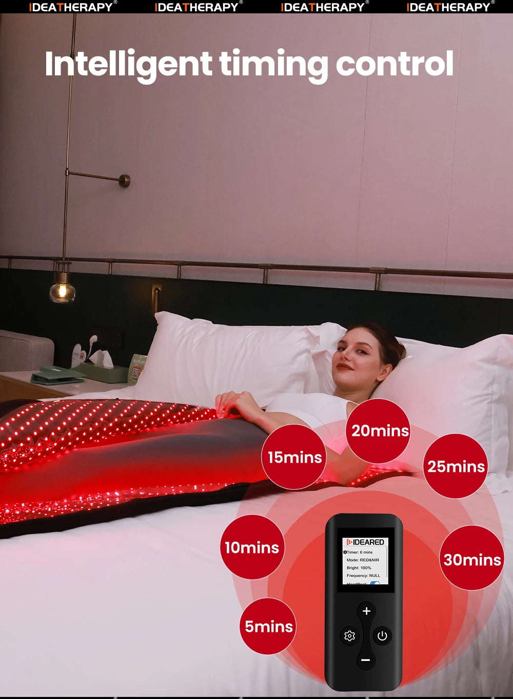 Red Light bed Red Light Mat Blanket Sleeping Bag Red Light Therapy 660NM 850NM for Spa Home Use