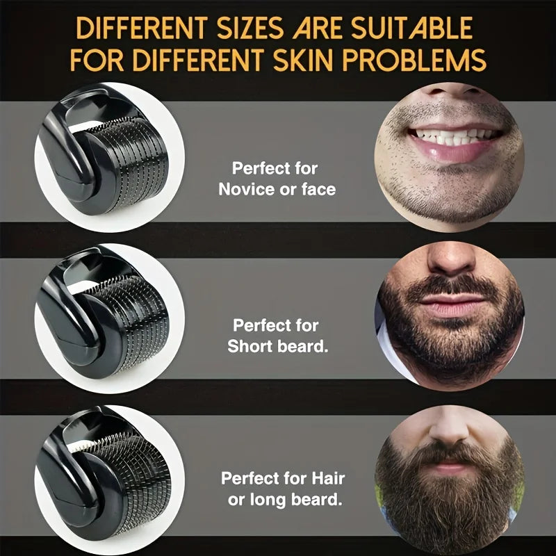 Multifunctional Microneedle Roller for Men and Women Skin, Face, Hair, Beard Care Tool Multifunctional Microneedle Roller for Me