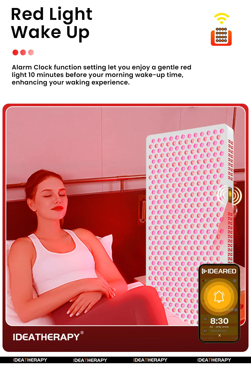 9 Wavelength LED Light Therapy APP Touch Screen Red Near Infrared Light 480, 590, 630,660, 670, 810, 830, 850,1060nm with stand