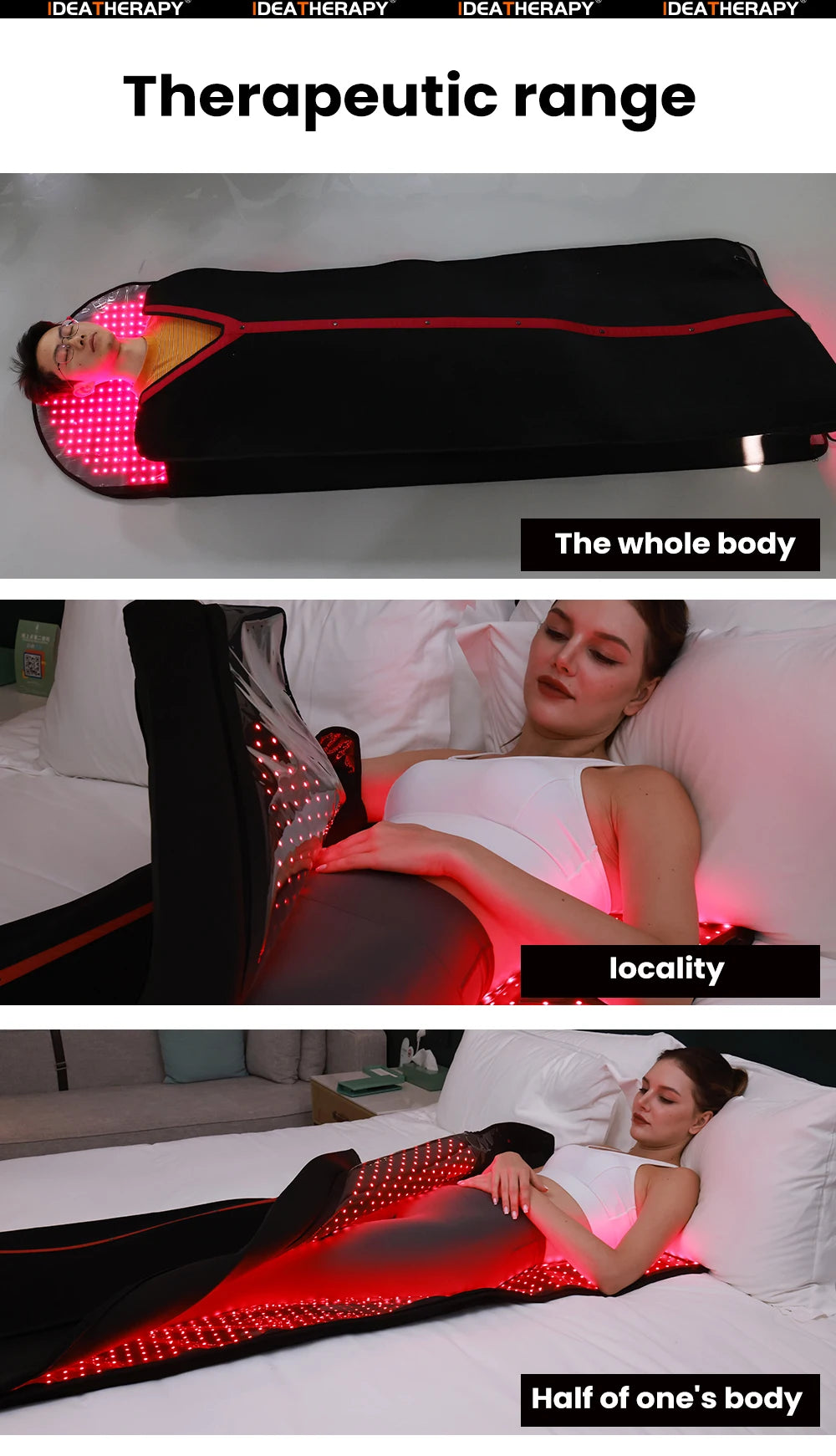 Red Light bed Red Light Mat Blanket Sleeping Bag Red Light Therapy 660NM 850NM for Spa Home Use