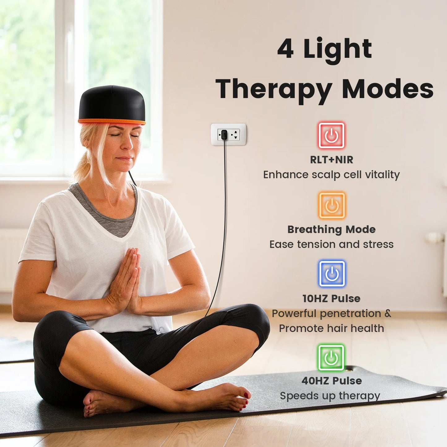 Red Light Hair Therapy Haircare Red Light Therapy Hair Growth Cap Activate Hair follicles Led Lights 660nm LED Lights