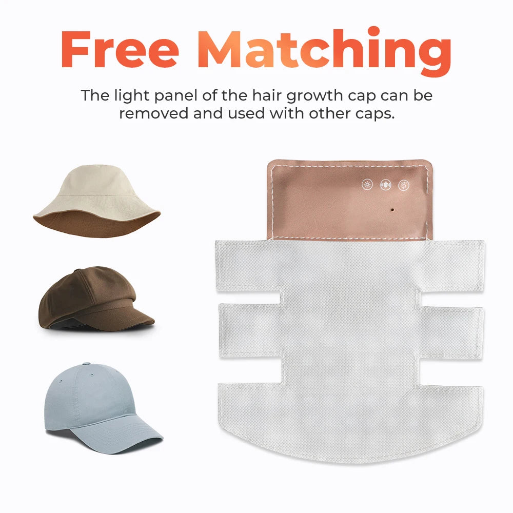 Hair Growth Products Hair Growth Cap Red Light Haircare Therapy Hair Grow Light Activate Hair follicles Led Lights 650nm